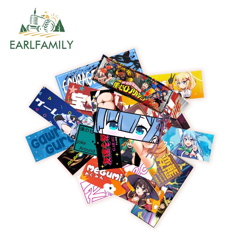 Earlfamily 13cm anime sexy tát vui nhộn dán xe máy decal xe hơi tủ lạnh sticker camper bumper trang trí