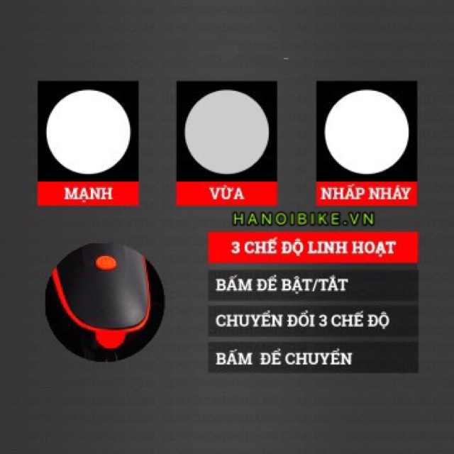 Đèn kiêm còi siêu sáng cho xe đạp