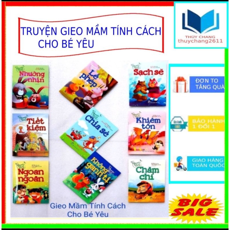 Bộ 9 cuốn Gieo Mầm Tính Cách Cho Bé Yêu