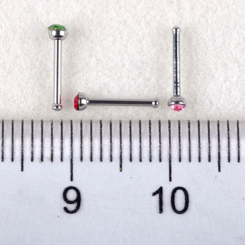 Set 40 khuyên mũi khuyên rốn nhiều màu thép không rỉ dùng cho dụng cụ y tế kiểu dáng mới