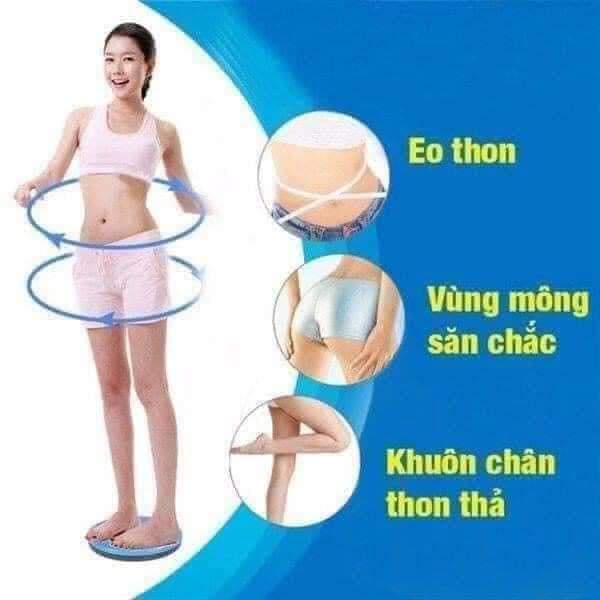 Đĩa Xoay Eo Tập Thể Dục 360 Độ Tập Cơ Bụng Có Hạt Massage Bàn Chân
