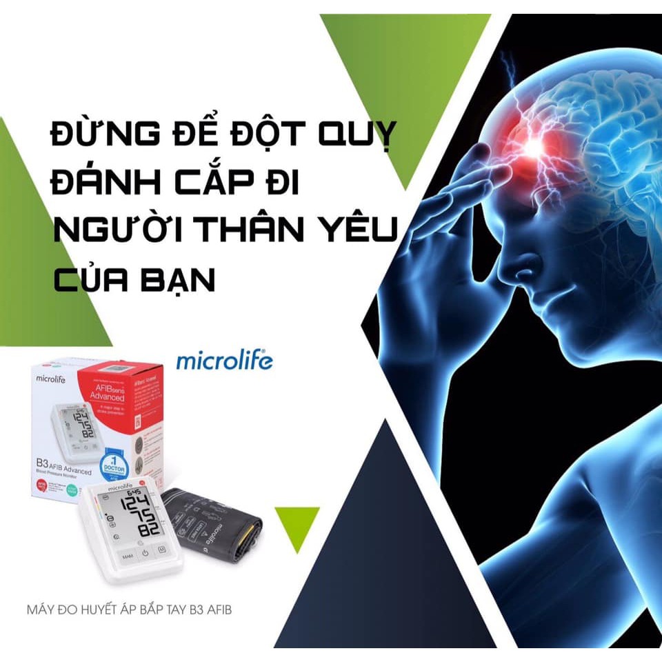 💓(BẢO HÀNH 5 NĂM)💓💓 MÁY ĐO HUYẾT ÁP BẮP TAY MICROLIFE B3 AFIB ADVANCED – CẢNH BÁO RUNG NHĨ VỚI 1 LẦN ĐO 💓💓💓