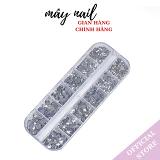Đá khay chân keo mix size màu trắng 1440v .
