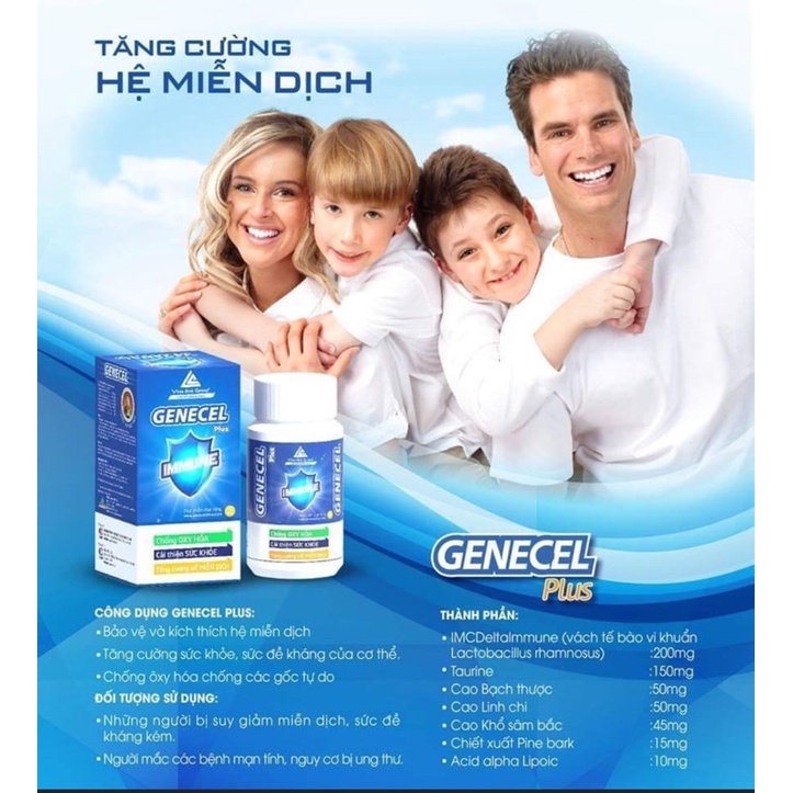 GENECEL PLUS - Tăng Cường Sức Đề Kháng mùa dịch