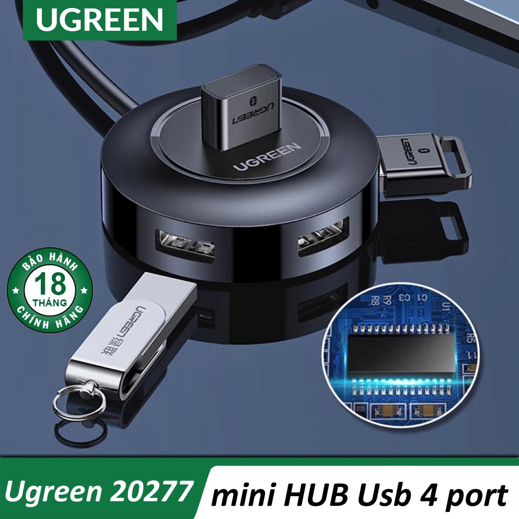 Bộ Chia 4 Cổng USB 2.0 Cao Cấp UGREEN CR106 / 20277 Chính Hãng