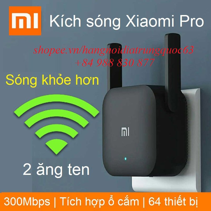 Thiết bị kích sóng Xiaomi Wifi Repeater Pro bộ kích sóng wifi Xiaomi Pro|BH 3 tháng