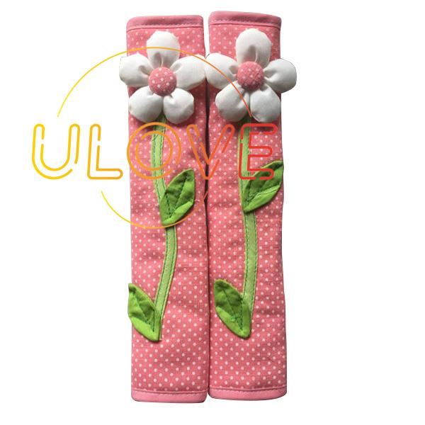 Set 2 Vỏ Bọc Tay Nắm Cửa Tủ Lạnh Họa Tiết Chấm Bi / Hoa Màu Hồng Trang Trí Nhà Cửa
