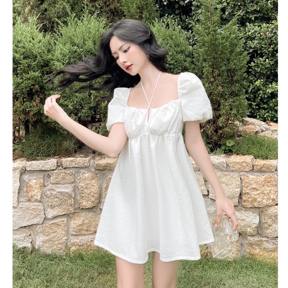 Đầm babydoll dây buộc , Peace House Clothing