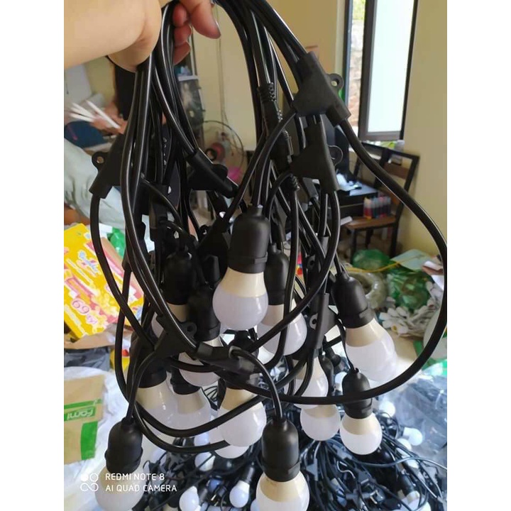 💥Giá Sỉ💥Dây đèn trang trí ngoài trời dùng cho quán cà phê, trà chanh, trà sữa... 10m 20 bóng, 5m 10 bóng