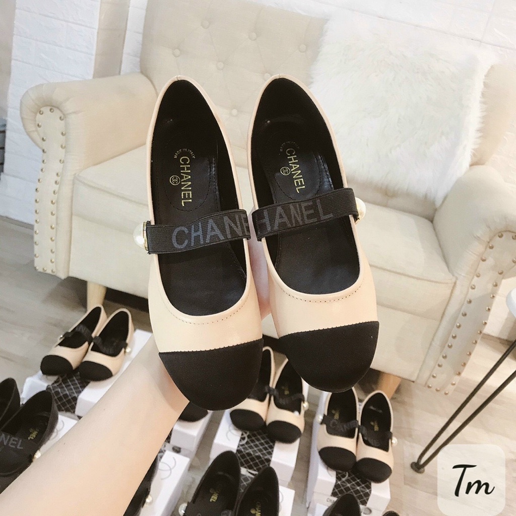 Giày Búp Bê Nữ, Giày Bệt Nữ Quai Channel Thời Trang