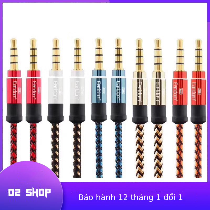 [Xả hàng tết] Dây cáp âm thanh AUX-04 Earldom Jack Kết Nối Chân 3.5 Lấy Âm Thanh Video Audio Lấy Nhạc Ra Loa Oto