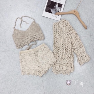 Set đi biển len móc siêu xinh m_96
