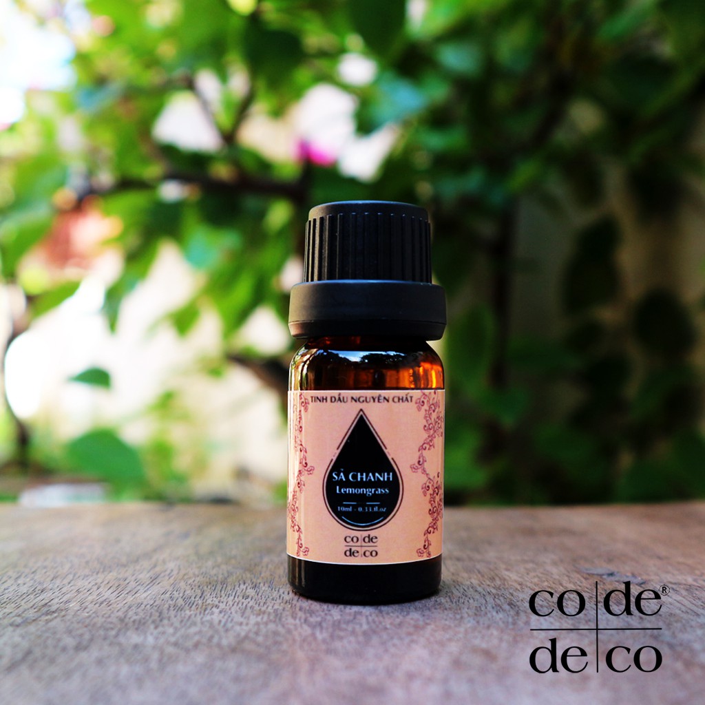 Tinh Dầu Sả Chanh Lemongrass Code Deco Nguyên Chất Giúp Khử Mùi, Thơm Phòng, Đuổi Và Diệt Muỗi 10ml