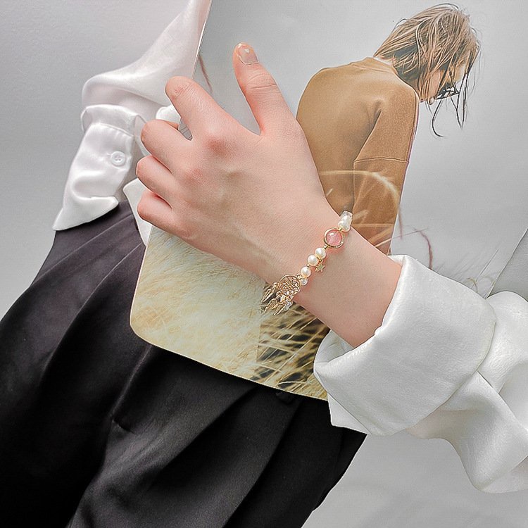 Lắc Tay Ngọc Trai Nhân Tạo Nữ Đính Cực Đẹp Nữ Siêu Xinh 2 màu Namoo Jewelry