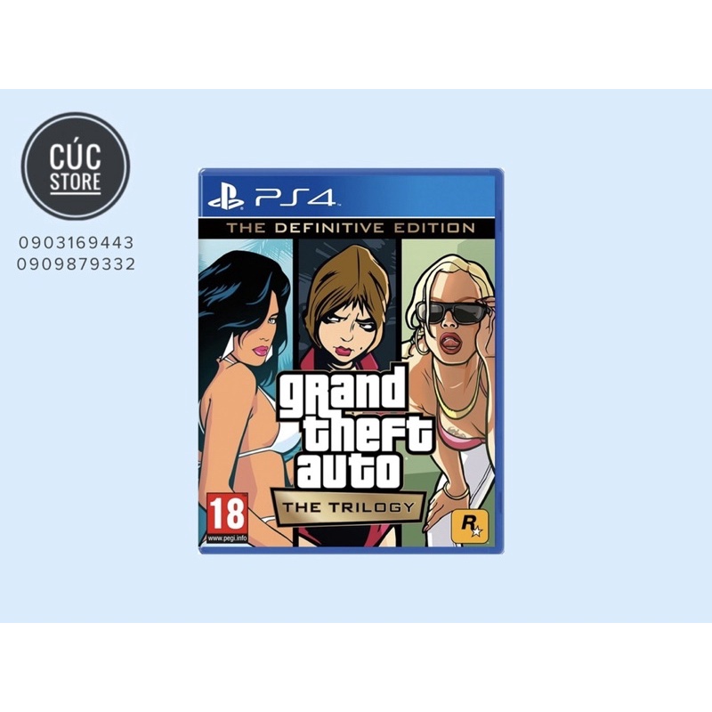 Đĩa chơi game PS4: Grand Theft Auto Trilogy The Definitive Edition (GTA)