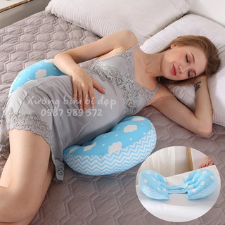 Gối Chặn Gối Bà Bầu Đa Năng Đỡ Bụng Chống Mỏi Lưng