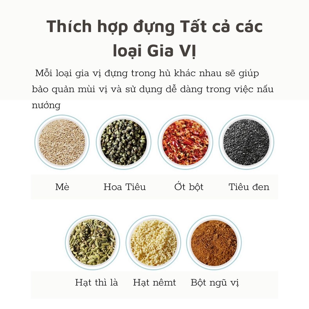Set 4 Hũ Đựng Gia Vị, Lọ Đựng Gia Vị,  Chiết Gia Vị Tiện Lợi Nhiều Màu Sắc Dung Tích 250ml - Guchi.store