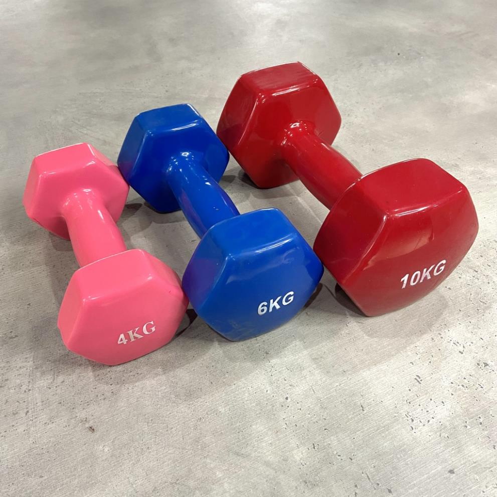 Tạ tay 10kg size lớn Dumbbell bọc cao su 6kg - 8kg tạ tập gym nam nữ