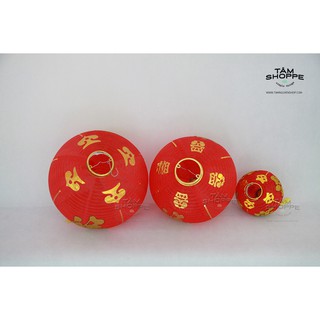 Lồng đèn Trung thu màu đỏ số 03 (Tròn) TAN