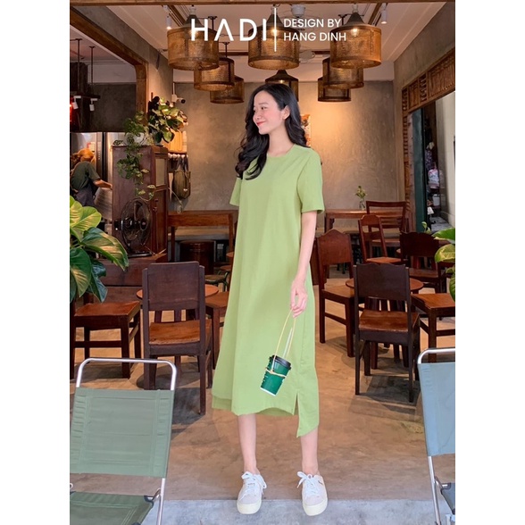 Đầm suông rộng đơn giản vải đũi linen - Nil