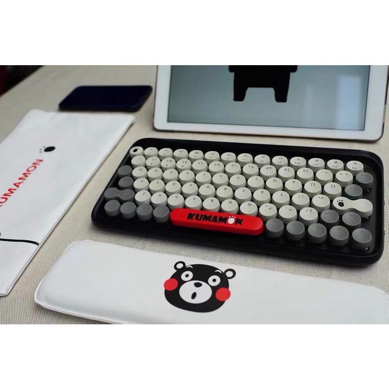 Bàn phím cơ không dây bluetooth LOFREE phiên bản gấu Kumamon chính hãng