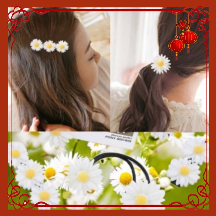 Buộc tóc hoa cúc