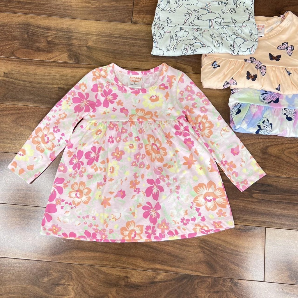 [Rẻ vô địch] Váy thu dài tay dáng babydoll cho bé gái từ 8-20kg nhiều màu, được chọn màu