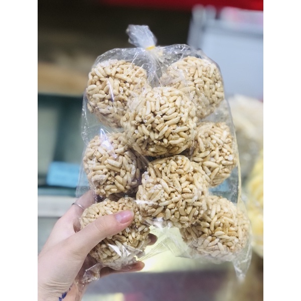 Bỏng gạo mật nắm tròn gói 220g 10 nắm