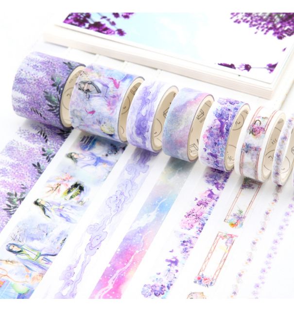 Set 8 cuộn băng dính trang trí washi tape