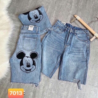 🔻Quần Jeans Ngố Nữ Mickey