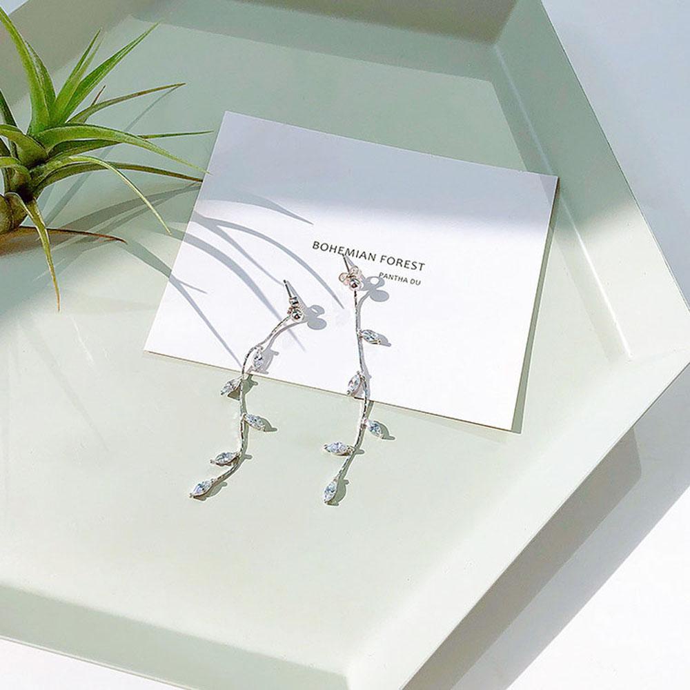 Bông Tai Dáng Dài Hình Chiếc Lá Thanh Lịch|Quà Tặng Đám Cưới Thời Trang Cho Nữ