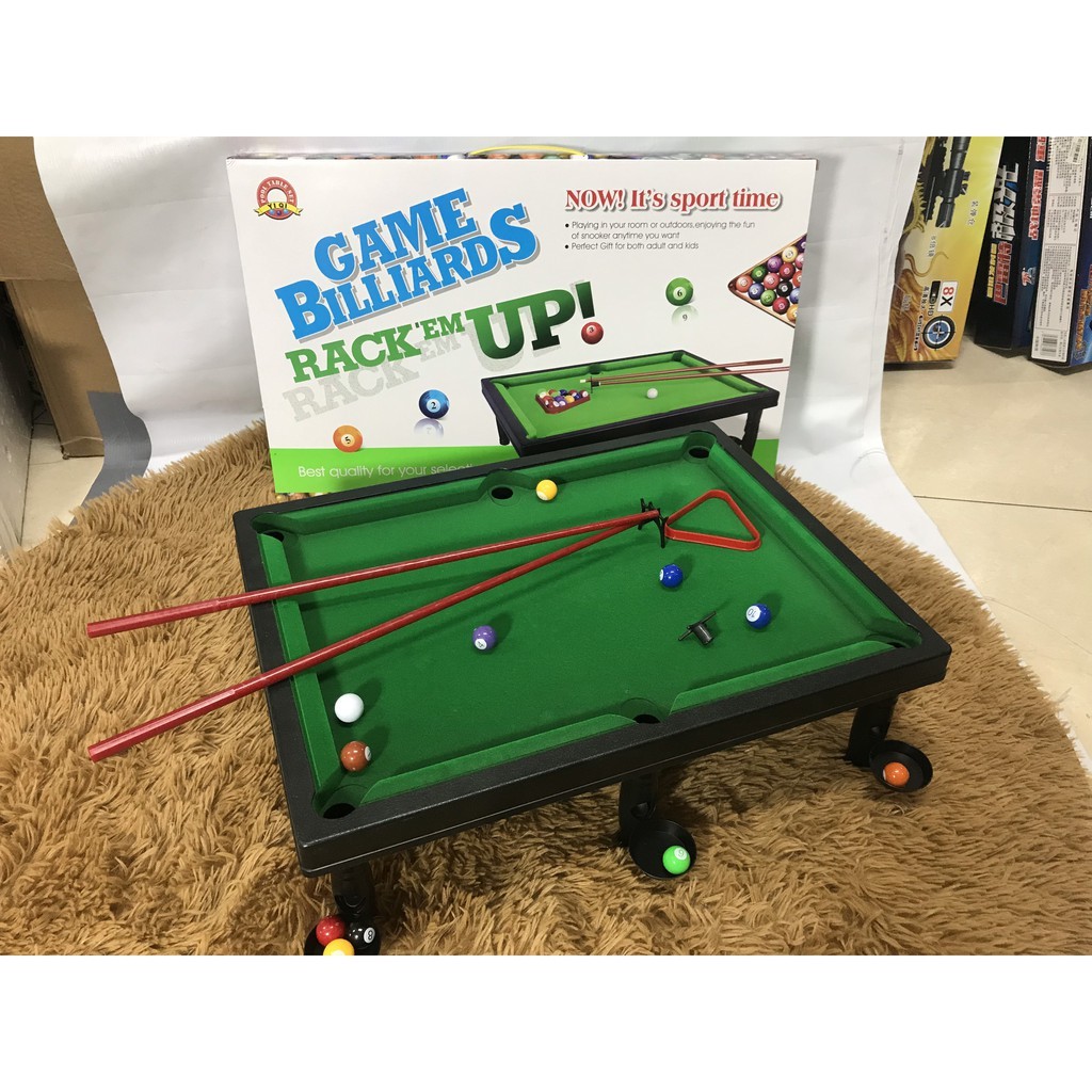 Bàn bi da Snooker Mini 47x35.5x15cm cho bé vui chơi, giải trí