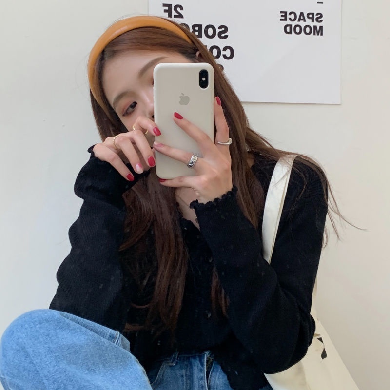 Áo khoác Cardigan dệt kim dài tay thiết kế mới thời trang mùa thu theo phong cách hàn quốc cho nữ