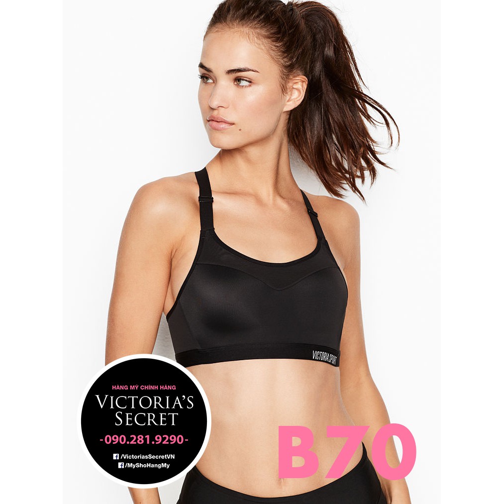 32B/B70 - Áo tập đen Lightweight  mút đệm dòng Max Sport, Lightweight Black - Victoria's Secret