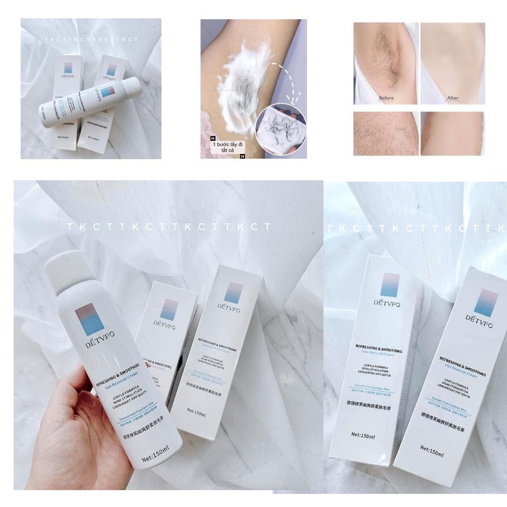 Kem xịt tẩy lông Detvfo 150ml tẩy lông chân nách chân tay vùng kín cho nam nữ cho da nhạy cảm Cleo Velvet Queen Beauty | BigBuy360 - bigbuy360.vn