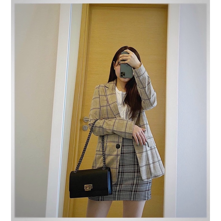 Túi CnK Da Sần Size 22 cm Bản Chuẩn Xuất Dư Tặng Kèm Túi Vải Hãng