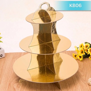 KỆ BÁNH SINH NHẬT CUPCAKE MÀU VÀNG (KB06)