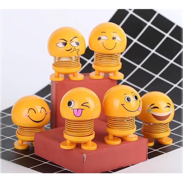 Thú nhún Emoji ngộ nghĩnh ⚡FREESHIP⚡Con lắc lò xo siêu vui