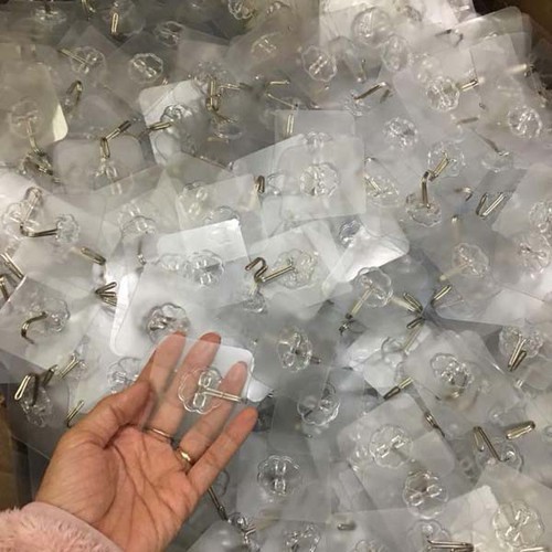 Sỉ 10 Móc Treo Đồ Trong Suốt chiếc 1 - Móc Dán Tường T10 (Đóng 10 mẫu 1 Túi OPP Đẹp) 45 9