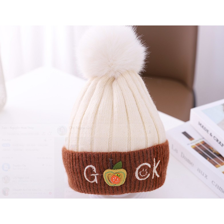 Nón len cho bé đội ấm