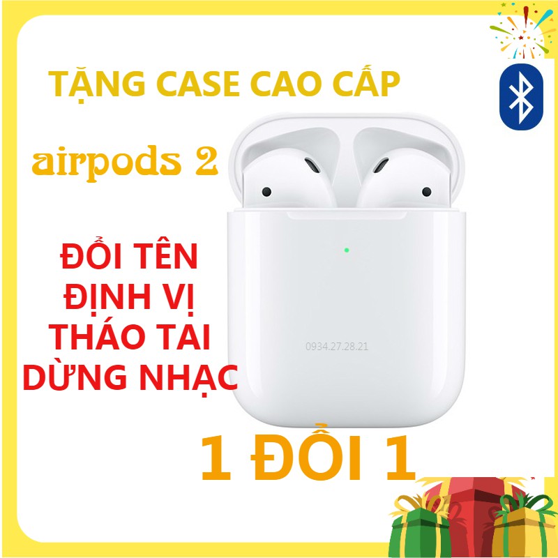 Tai Nghe Bluetooth Airpods Định Vị Đổi Tên - Bỏ Tai Tắt Nhạc [TẶNG BAO SILICON]