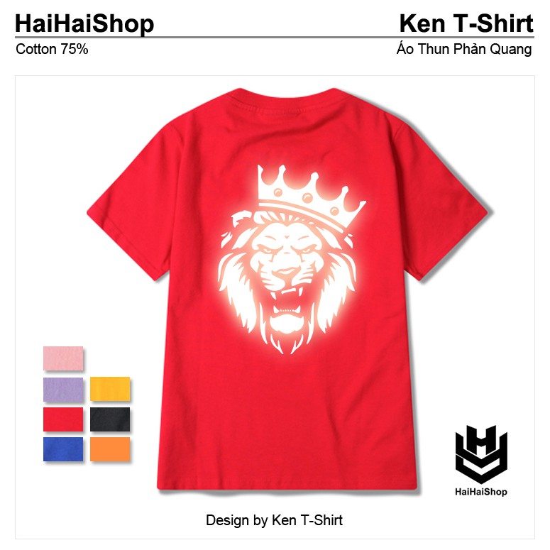 Áo Thun Phản Quang LionKing Cotton 75% Form Rộng Unisex Nam Nữ Đẹp Ken T-Shirt