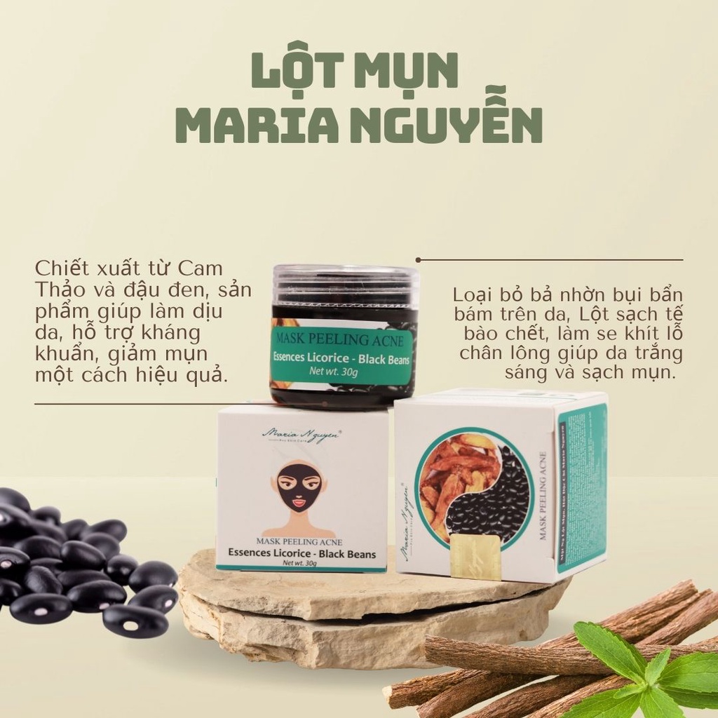 Mặt nạ lột mụn, giúp giảm chì Maria Nguyen 30G