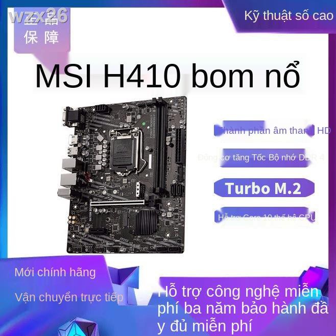 bom MSI H410 The BOMBER bo mạch chủ máy tính để bàn hỗ trợ loạt kho vũ khí CPU thế hệ thứ mười với c
