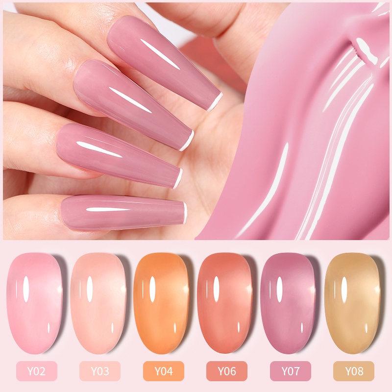 LILYCUTE 7ml Gel sơn móng tay gel Trong Suốt Sơn Móng Tay Dạng Thạch Màu Nude Trong Mờ Dễ Thương