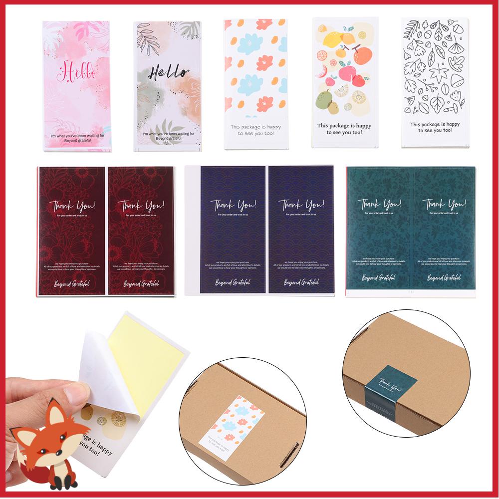 Set 50 Nhãn Dán In Chữ Thank You Trang Trí Quà Tặng Tiệc Cưới