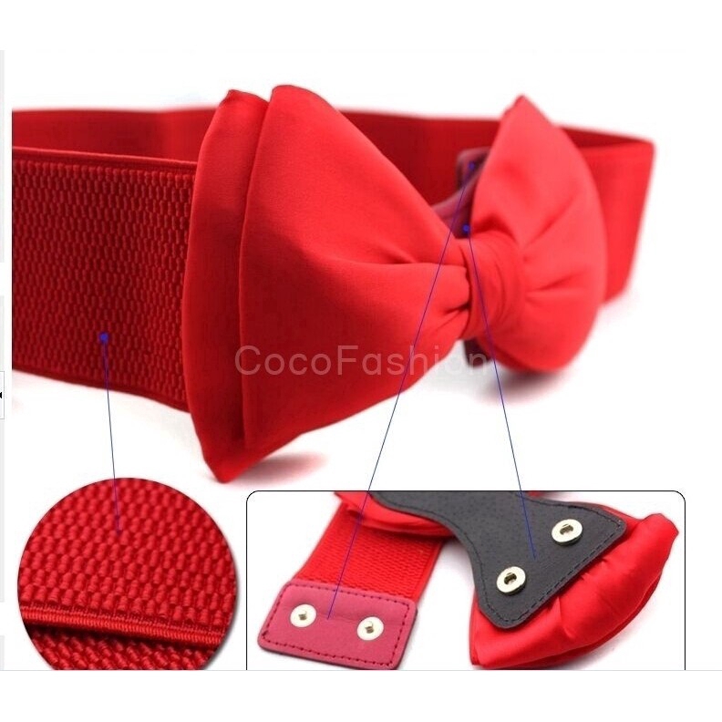 Thắt lưng co dãn đính nơ cho nữ