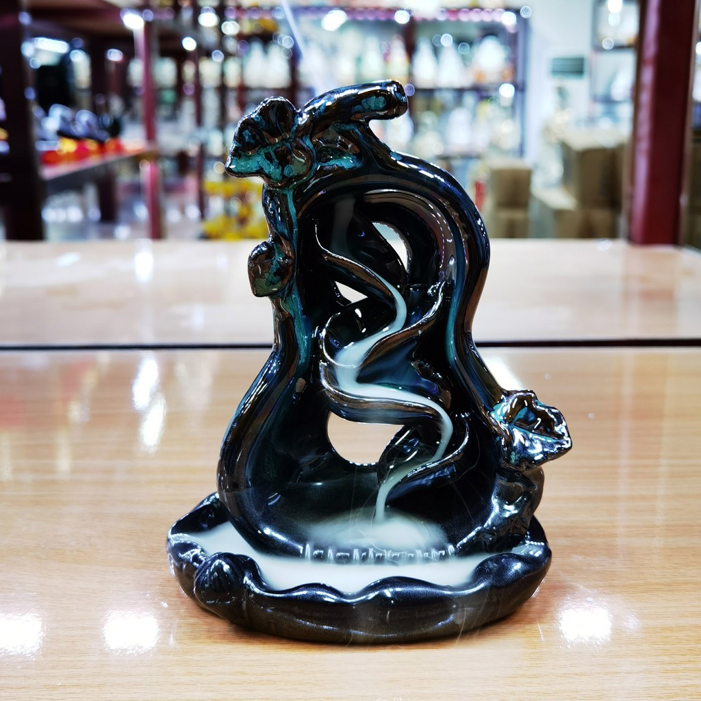 Thác khói Trầm hương chảy ngược, thác nước , bàn tay phật , hoa sen Bằng Sứ Nhiều Loại (Vật Phẩm Phong Thuỷ)