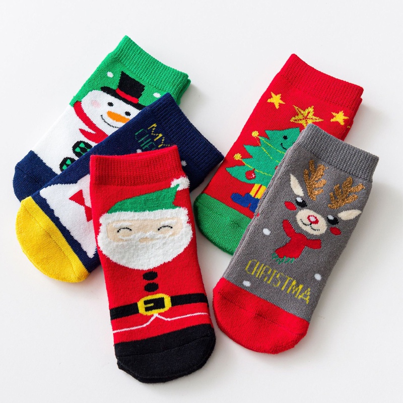 Bộ 5 đôi vớ KOKOROCARE FY-01 dày dặn ống cao thời trang cho trẻ size S/M/L 1-8 tuổi