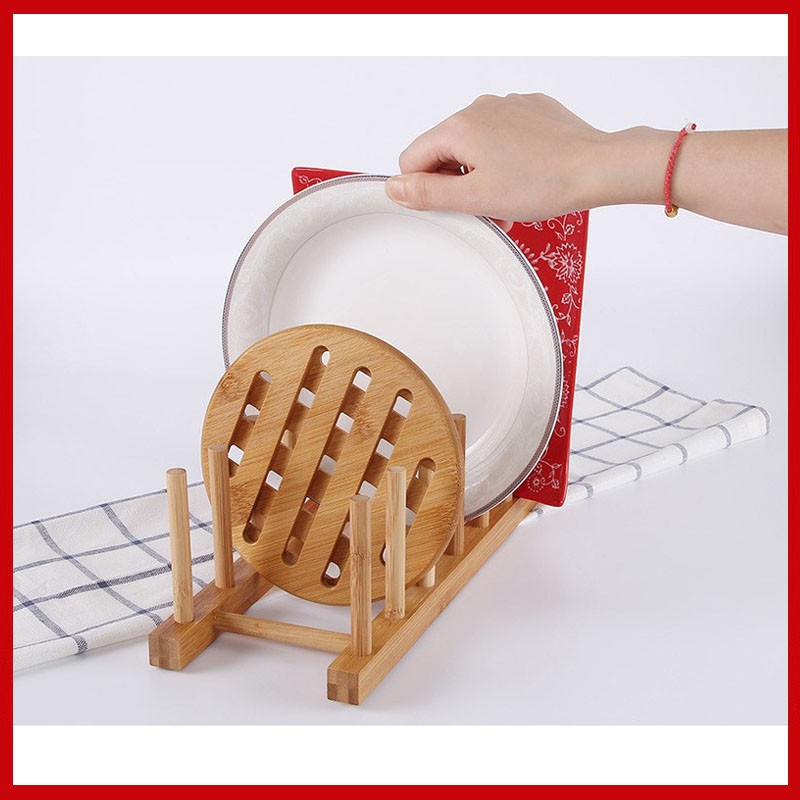 Giá úp cốc chén/đĩa/sách vở bằng gỗ tự nhiên kháng khuẩn, kệ để đồ trang trí decor nhà cửa văn phòng cửa hàng